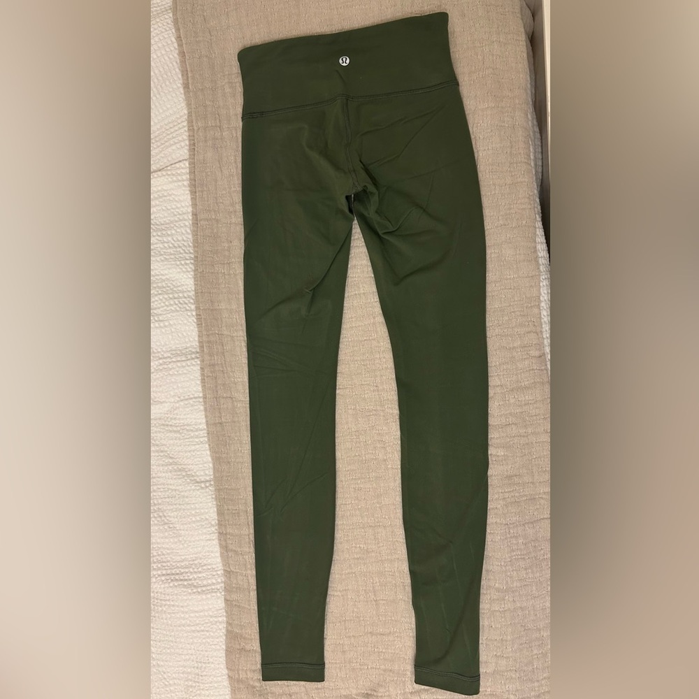 Army green Lululemon leggings